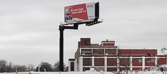 full flag offset billboard