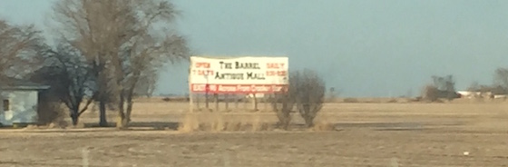 billboard in field