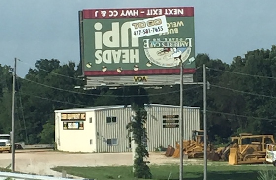 upside down billboard