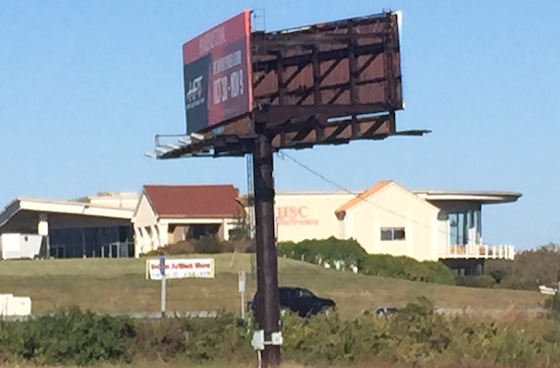 V billboard sign